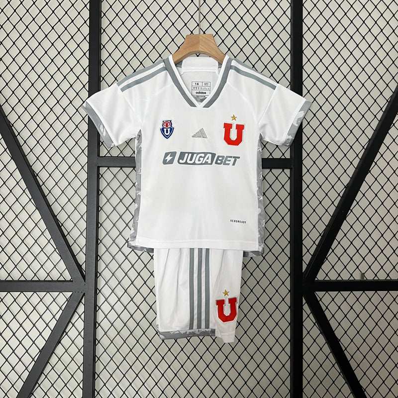 CAMISETA UNIVERSIDAD DE CHILE II 24/25 CONJUNTO INFANTIL